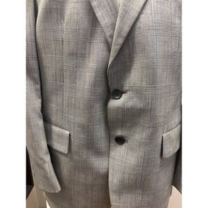 Doncaster Imperial Blazer Mens 38.5R Grey Glen Plaid Sport Coat  pant 32.5x30.5